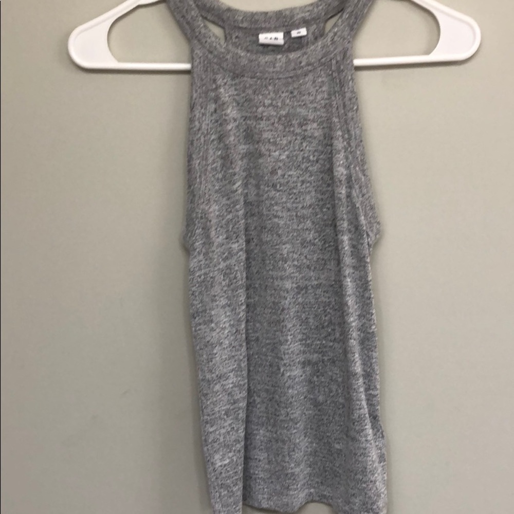 Gray halter tank top